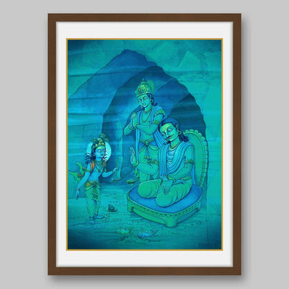 Krishna & Varuna – High Quality Print of Artwork by Pieter Weltevrede