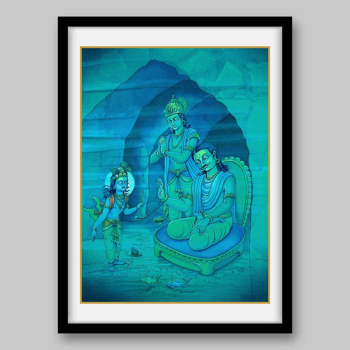 Krishna & Varuna – High Quality Print of Artwork by Pieter Weltevrede