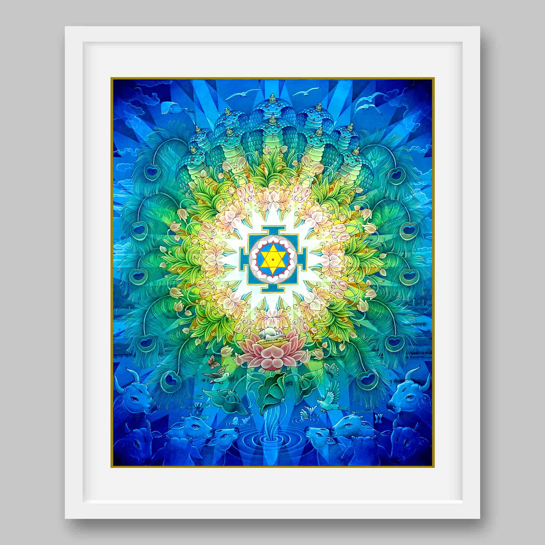 Krishna Yantra - High Quality Print of Artwork by Pieter Weltevrede - Sagar World