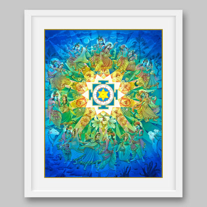 Krishna Yantra - High Quality Print of Artwork by Pieter Weltevrede - Home Decor - Sagar World