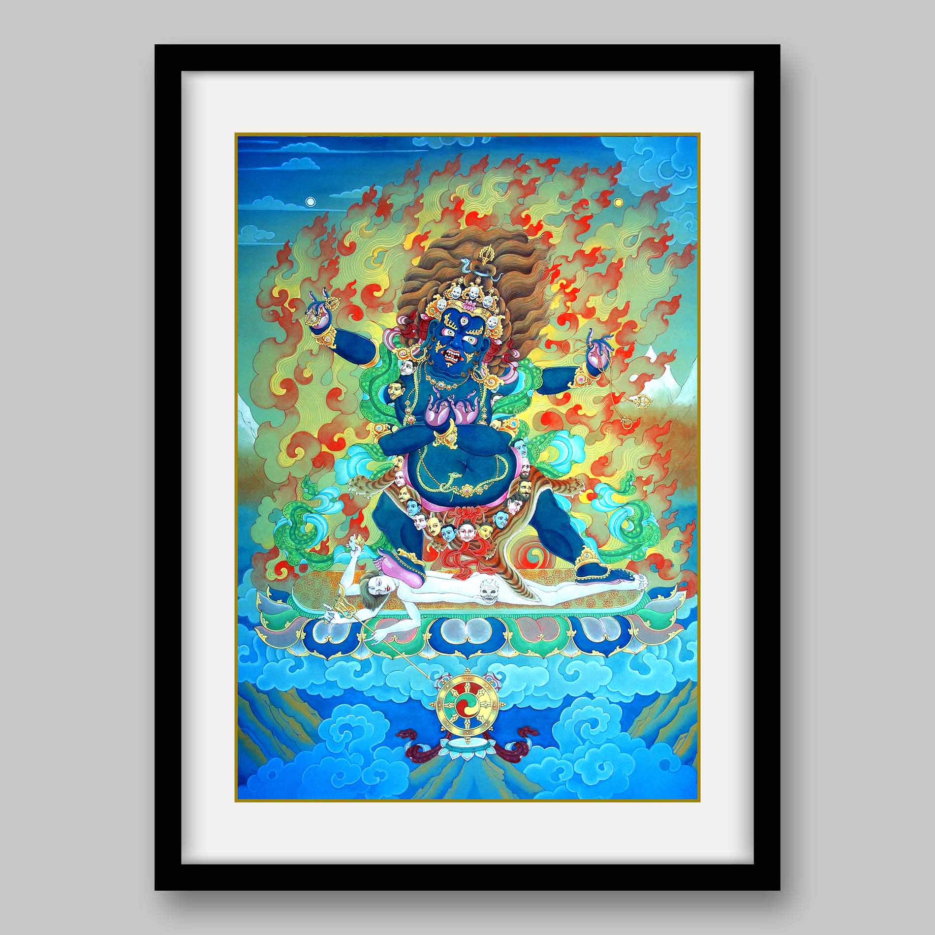 Mahakala – the Protector of Dharma- High Quality Print of Artwork by Pieter Weltevrede - Sagar World
