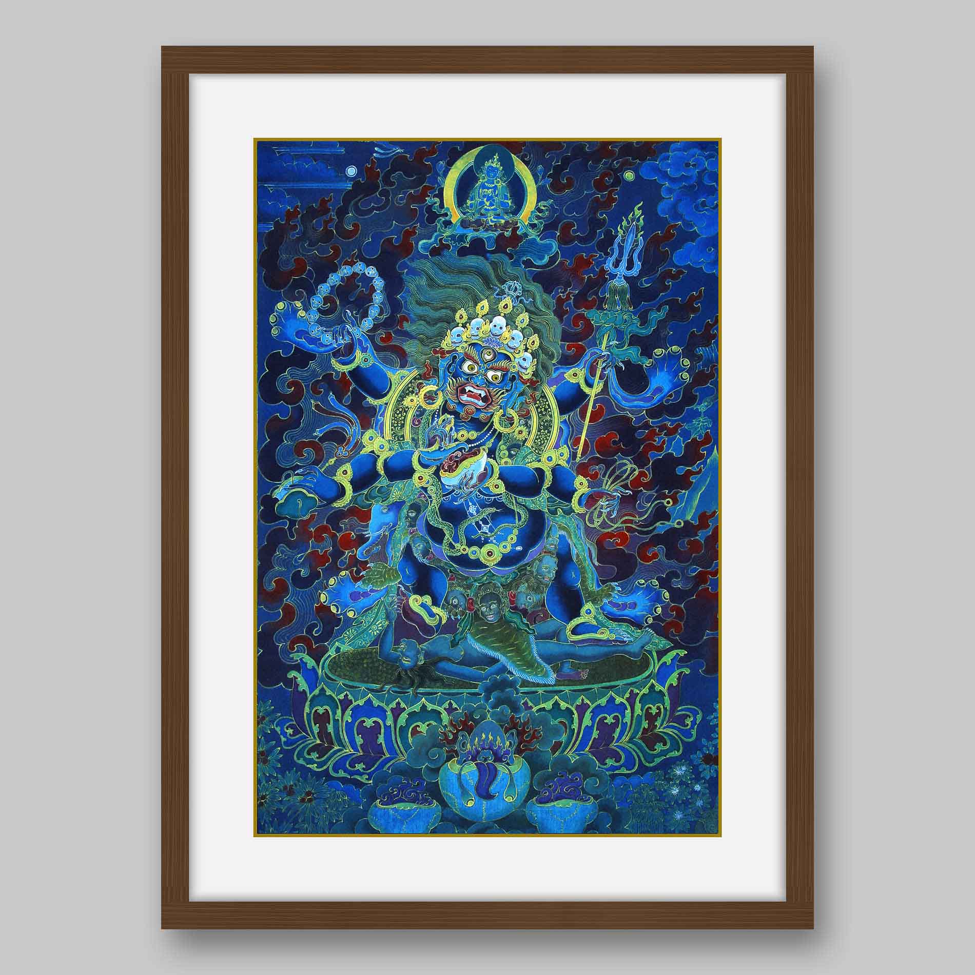 Mahakala – the Protector of Dharma- High Quality Print of Artwork by Pieter Weltevrede - Sagar World