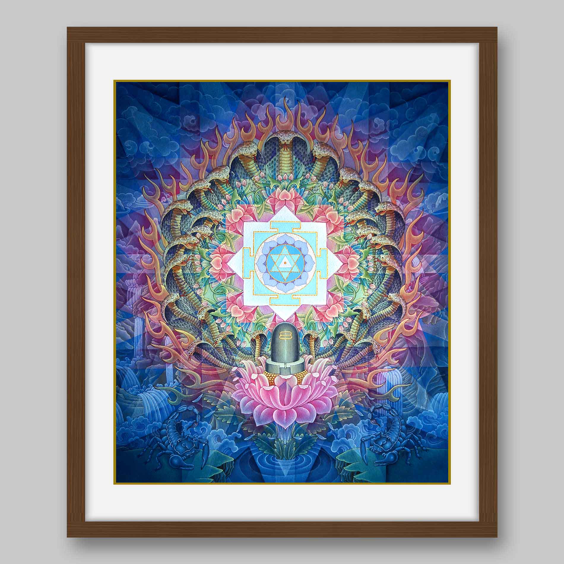 Mahamrityunjaya Yantra - High Quality Print of Artwork by Pieter Weltevrede - Home Decor - Sagar World