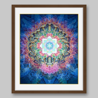 Mahamrityunjaya Yantra - High Quality Print of Artwork by Pieter Weltevrede - Home Decor - Sagar World