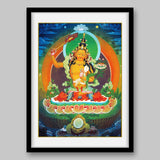 Manjusri Buddha – the Buddha of Wisdom- High Quality Print of Artwork by Pieter Weltevrede - Sagar World