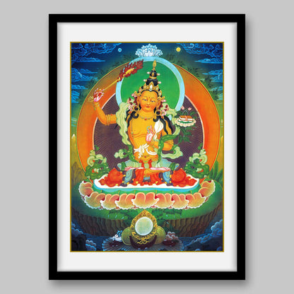 Manjusri Buddha – the Buddha of Wisdom- High Quality Print of Artwork by Pieter Weltevrede - Sagar World
