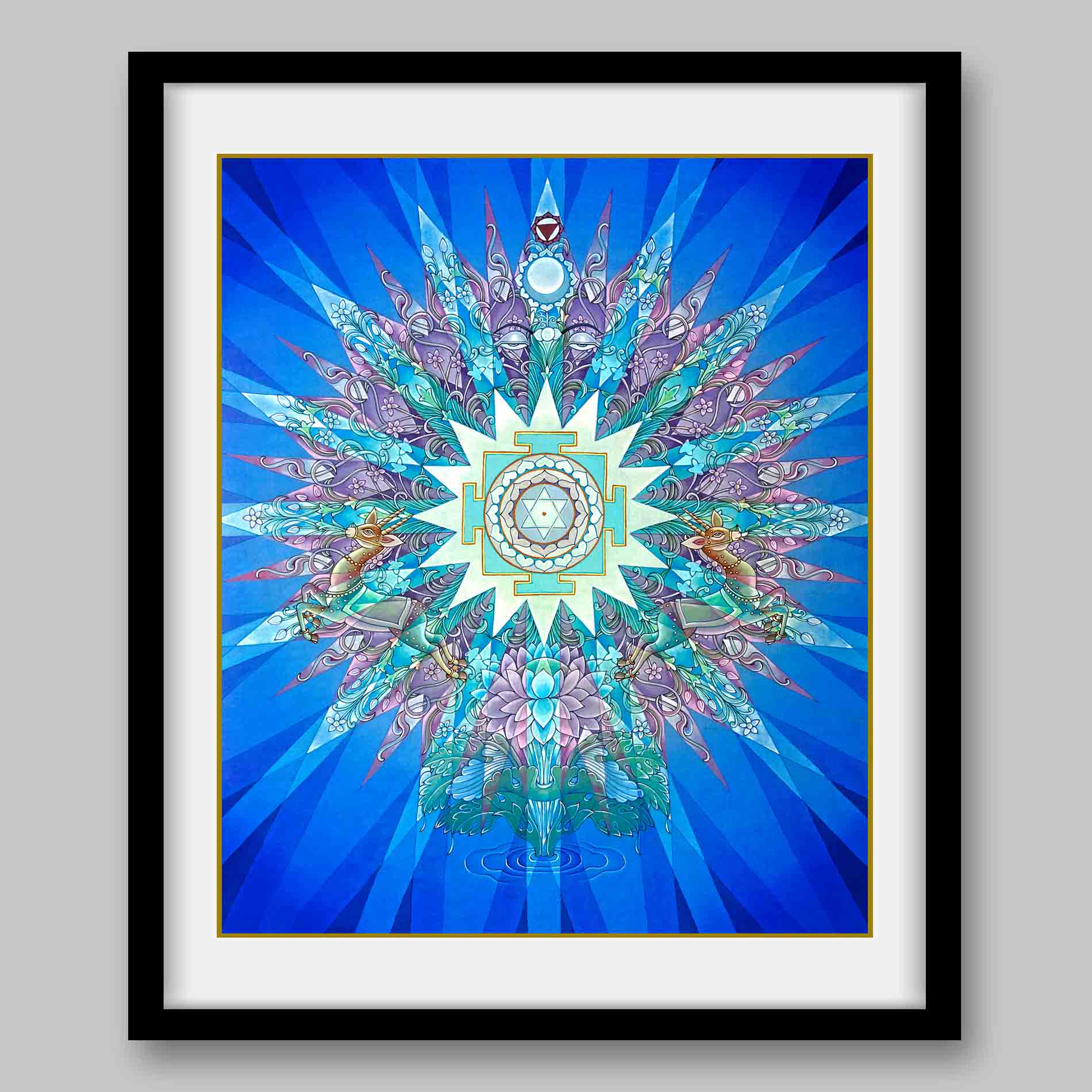 Moon Yantra - High Quality Print of Artwork by Pieter Weltevrede - Home Decor - Sagar World