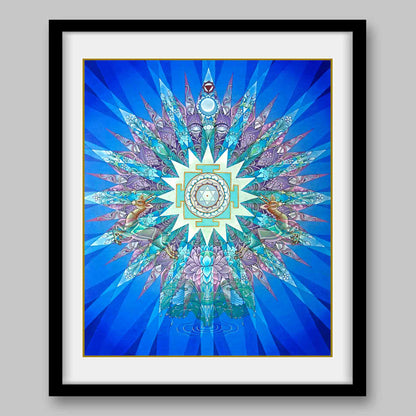 Moon Yantra - High Quality Print of Artwork by Pieter Weltevrede - Home Decor - Sagar World
