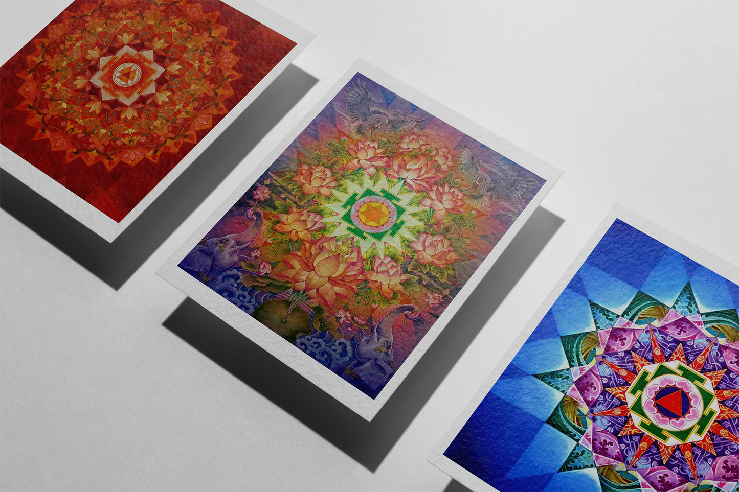 Tridevi Yantras combo Set – Maa Lakshmi, Maa Saraswati & Maa Durga High-Quality Art Prints by Pieter Weltevrede