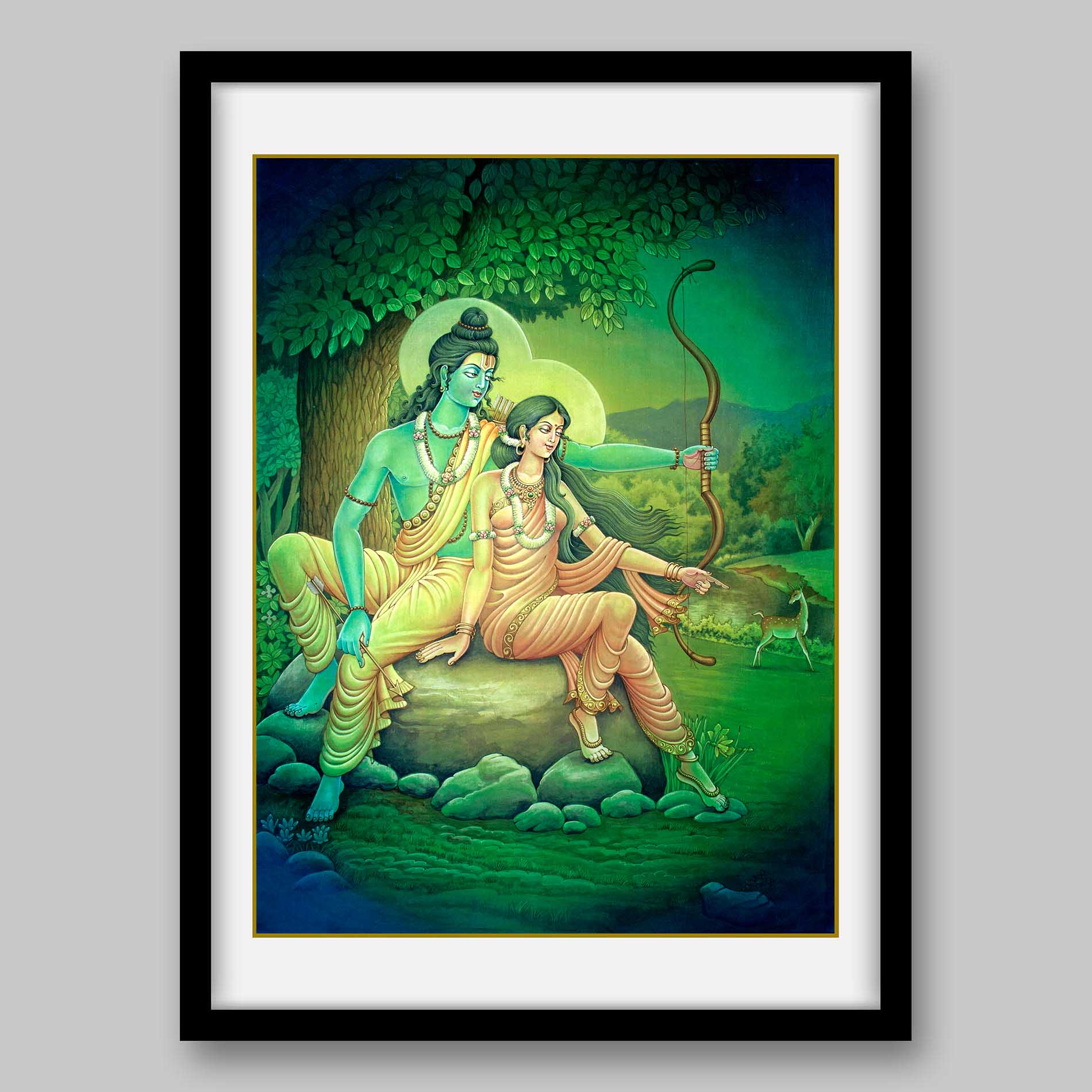 Ram and Sita - High Quality Print of Artwork by Pieter Weltevrede - Sagar World