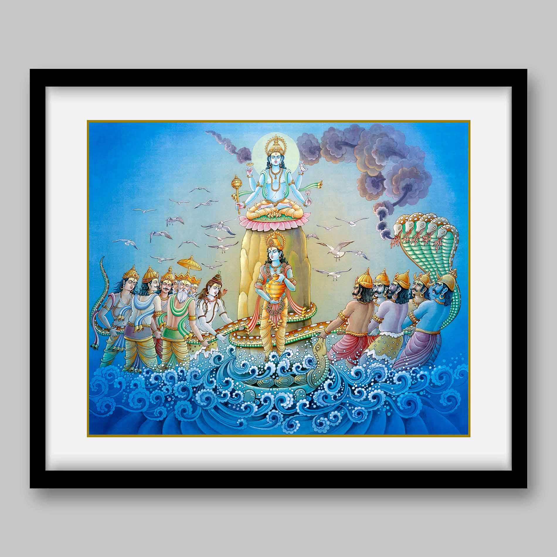 Samundra Manthan - High Quality Print of Artwork by Pieter Weltevrede - Sagar World