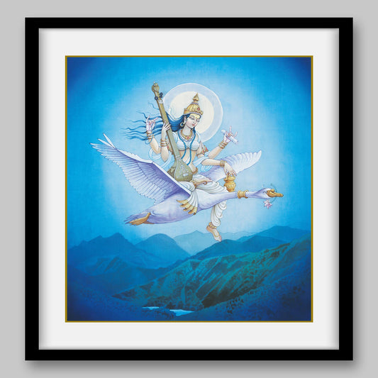 Saraswati – High Quality Print of Artwork by Pieter Weltevrede - Sagar World
