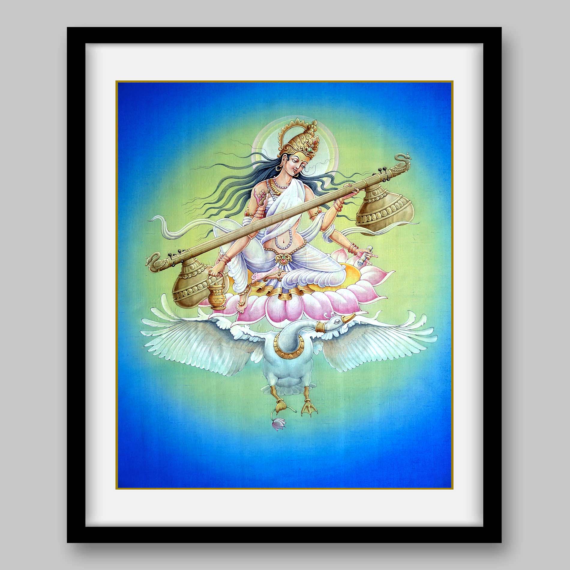 Saraswati – High Quality Print of Artwork by Pieter Weltevrede - Sagar World