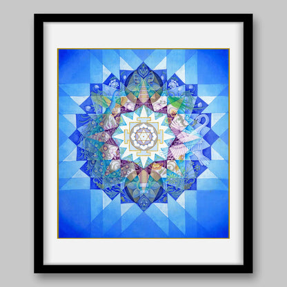 Saraswati Yantra - High Quality Print of Artwork by Pieter Weltevrede - Home Decor - Sagar World