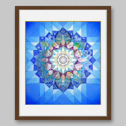 Saraswati Yantra - High Quality Print of Artwork by Pieter Weltevrede - Home Decor - Sagar World