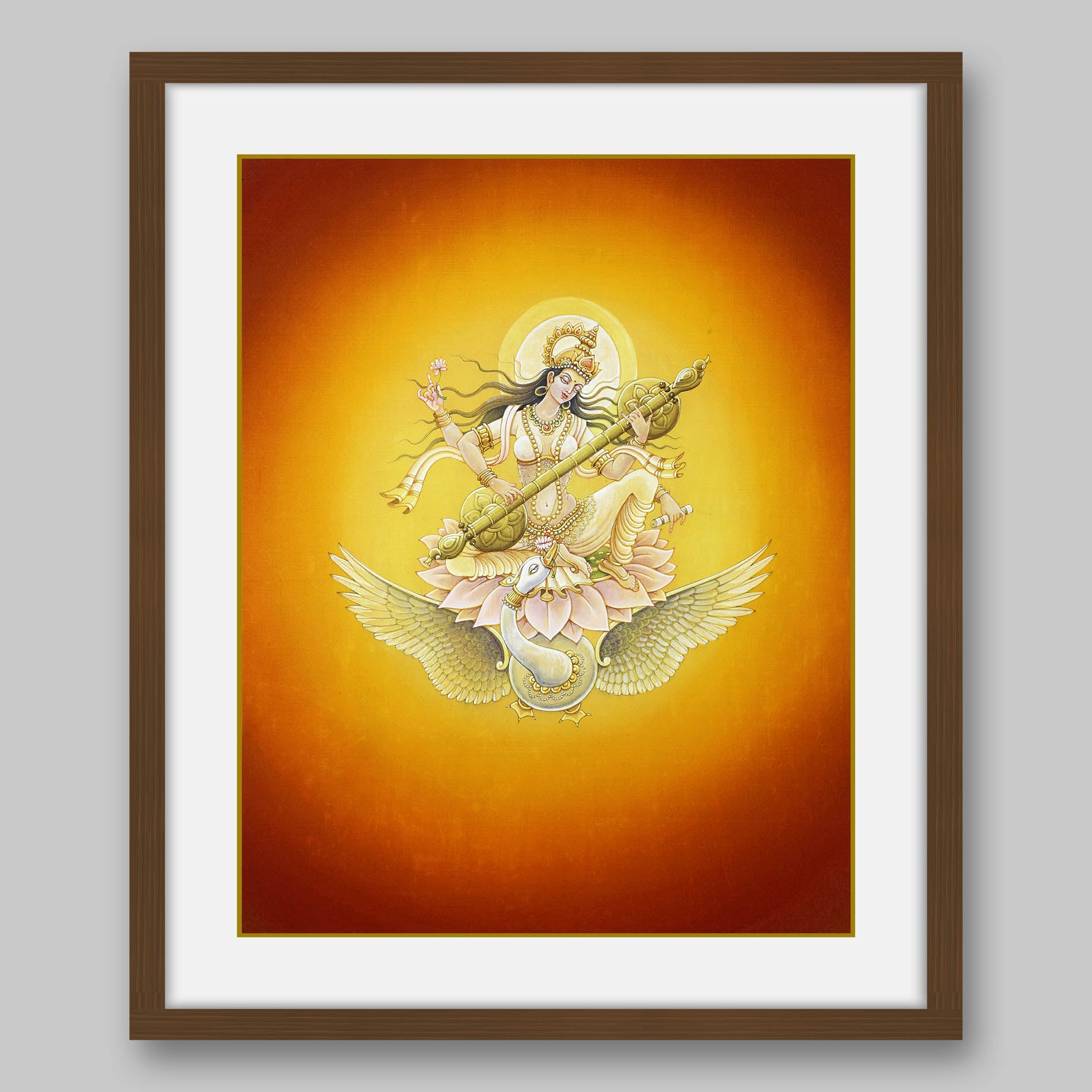 Saraswati – High Quality Print of Artwork by Pieter Weltevrede - Sagar World