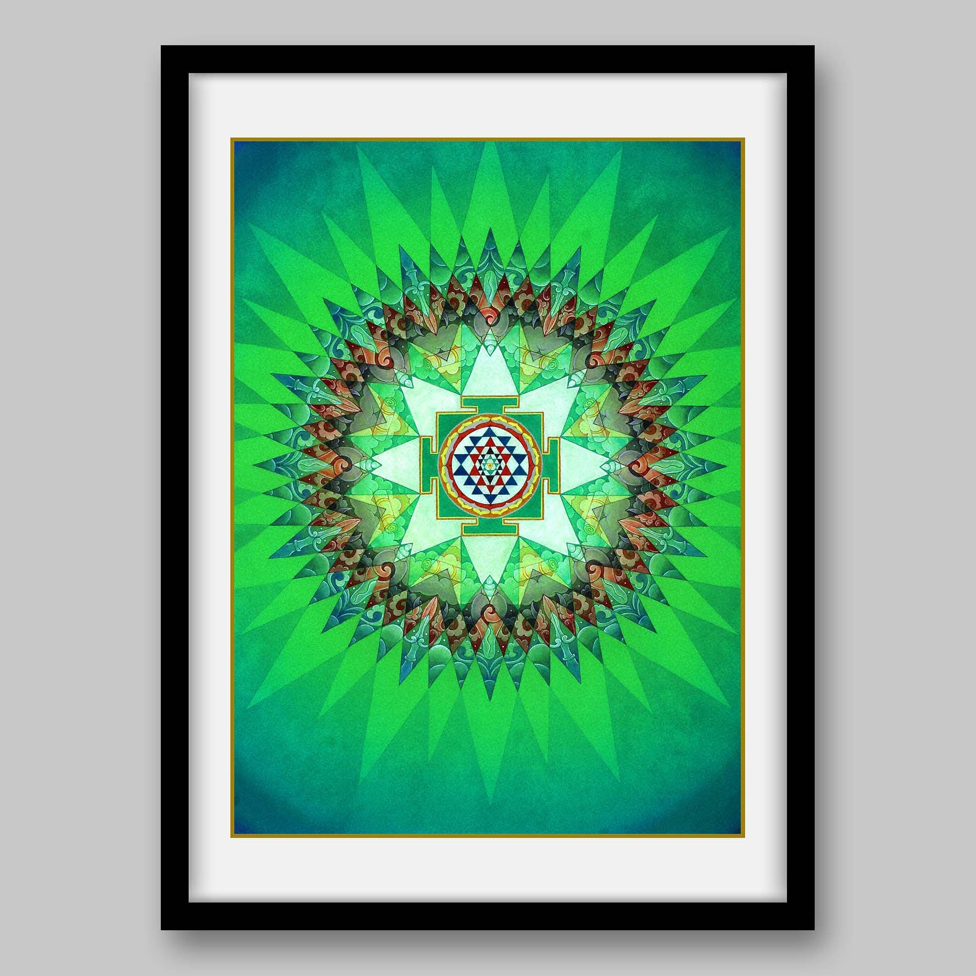 Sri Yantra - High Quality Print of Artwork by Pieter Weltevrede - Home Decor - Sagar World