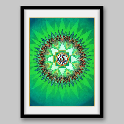 Sri Yantra - High Quality Print of Artwork by Pieter Weltevrede - Home Decor - Sagar World