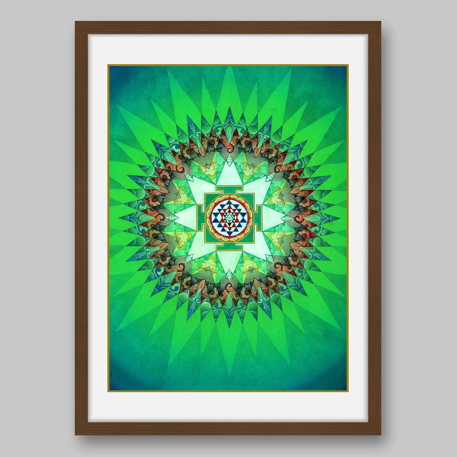 Sri Yantra - High Quality Print of Artwork by Pieter Weltevrede - Home Decor - Sagar World