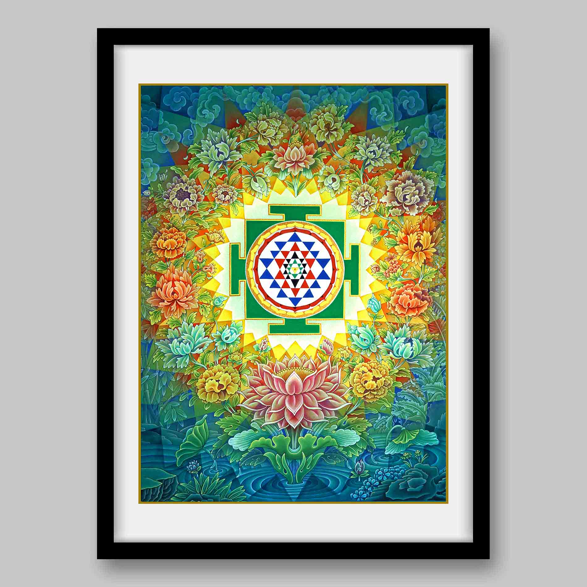 Sri Yantra - High Quality Print of Artwork by Pieter Weltevrede - Home Decor - Sagar World