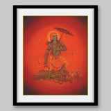 Vamana placing his third stride on King Bali’s head – High Quality Print of Artwork by Pieter Weltevrede - Sagar World