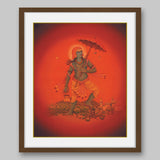 Vamana placing his third stride on King Bali’s head – High Quality Print of Artwork by Pieter Weltevrede - Sagar World