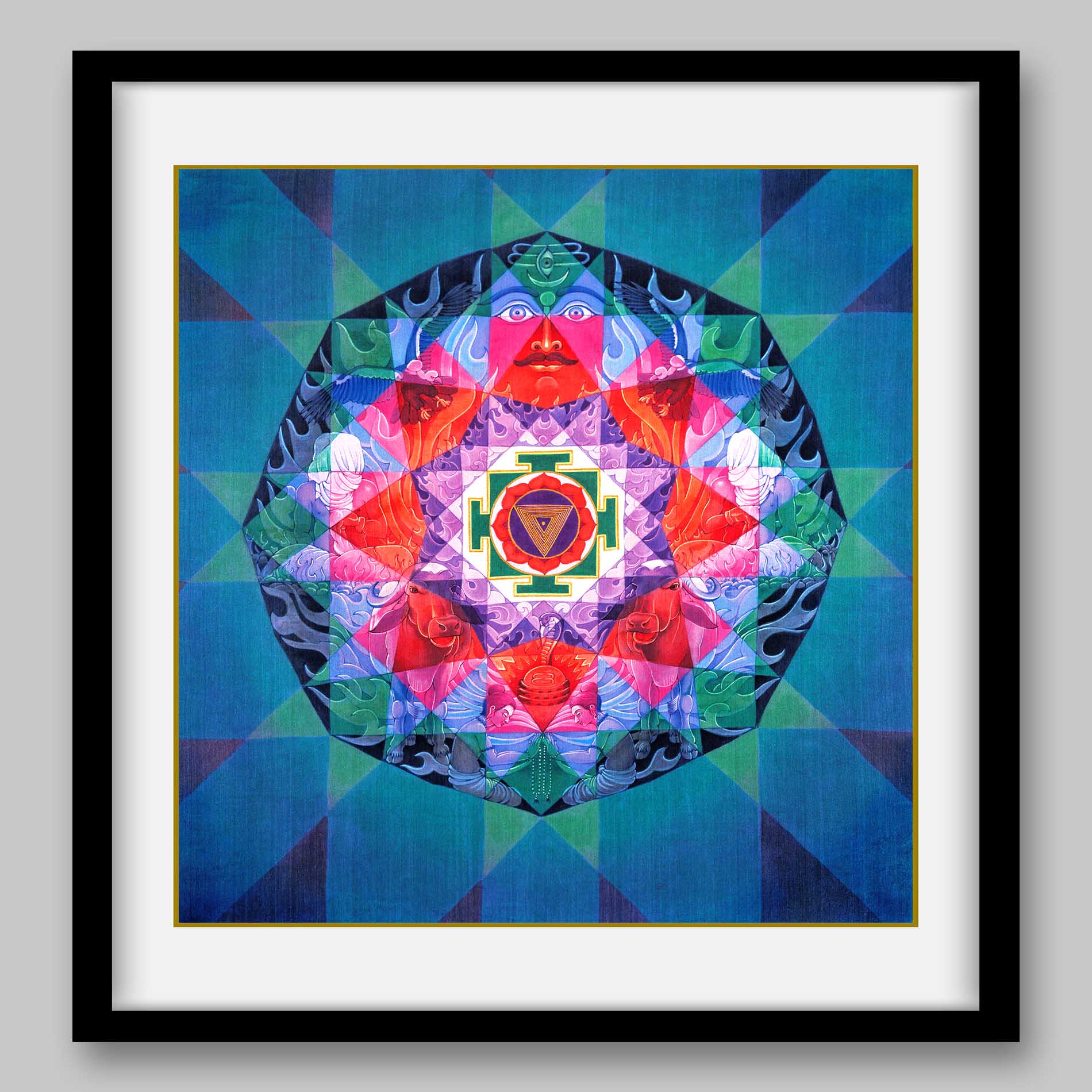 Tripura Bhairavi Yantra - High Quality Print of Artwork by Pieter Weltevrede - Sagar World