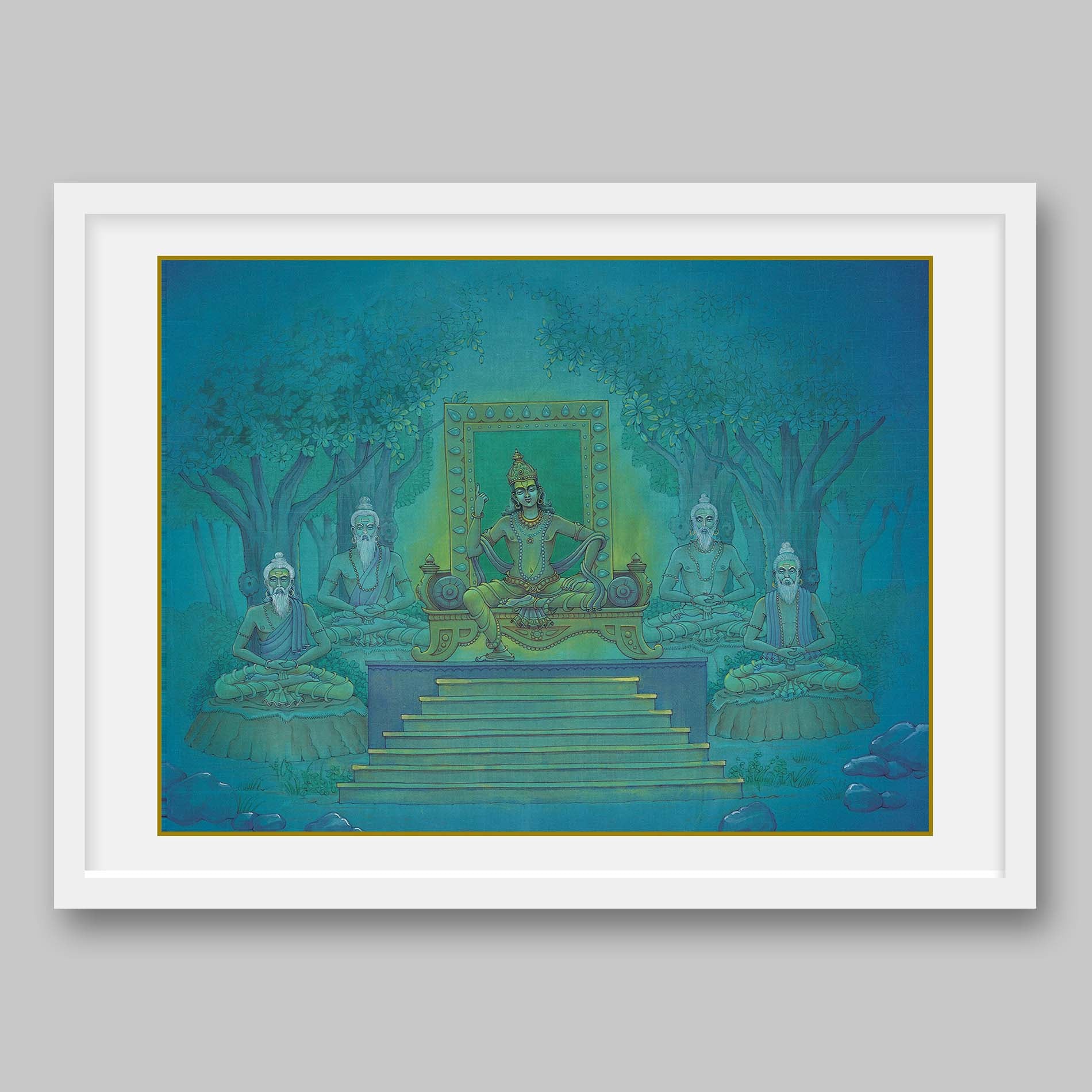 Several generations of King Sagar observing penance – High Quality Print of Artwork by Pieter Weltevrede - Sagar World