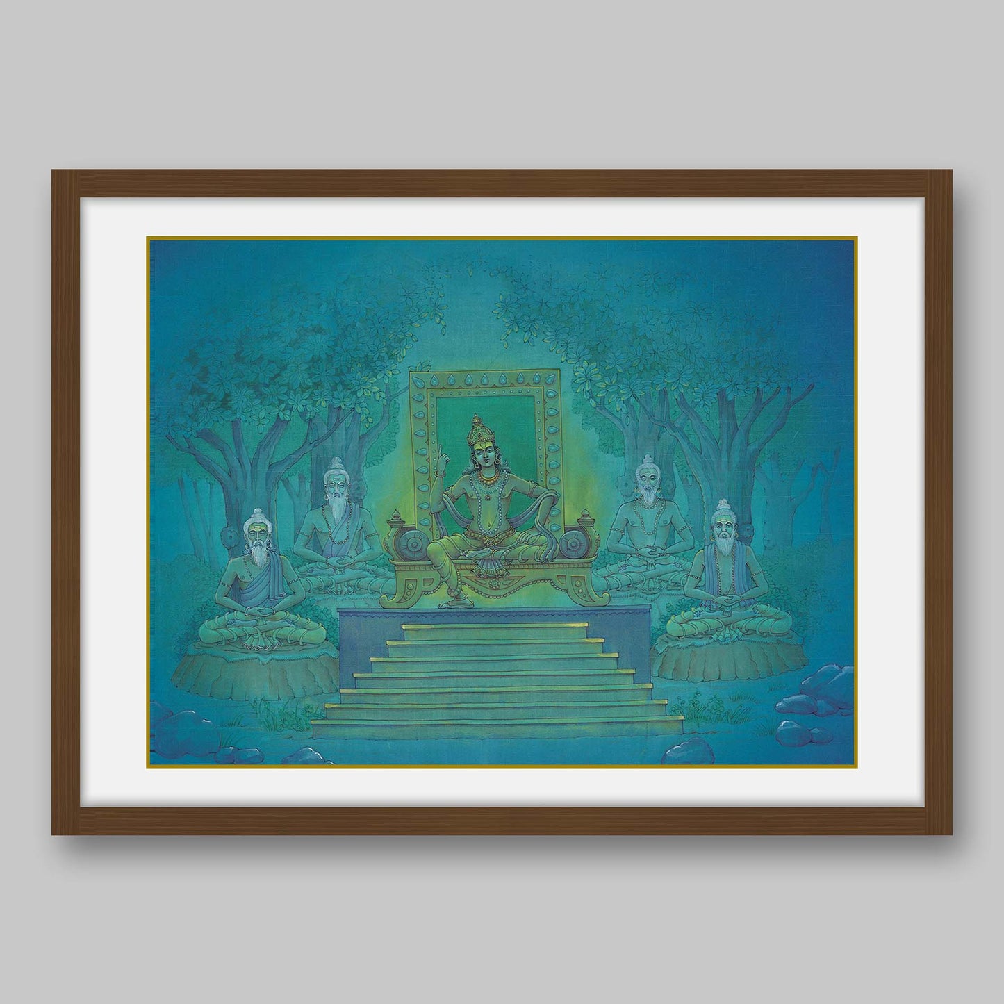Several generations of King Sagar observing penance – High Quality Print of Artwork by Pieter Weltevrede - Sagar World