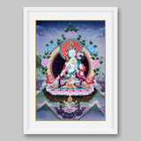 White Tara – The Female Boddhisatva and Bestower of Longevity - High Quality Print of Artwork by Pieter Weltevrede - Sagar World