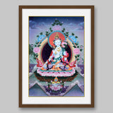 White Tara – The Female Boddhisatva and Bestower of Longevity - High Quality Print of Artwork by Pieter Weltevrede - Sagar World